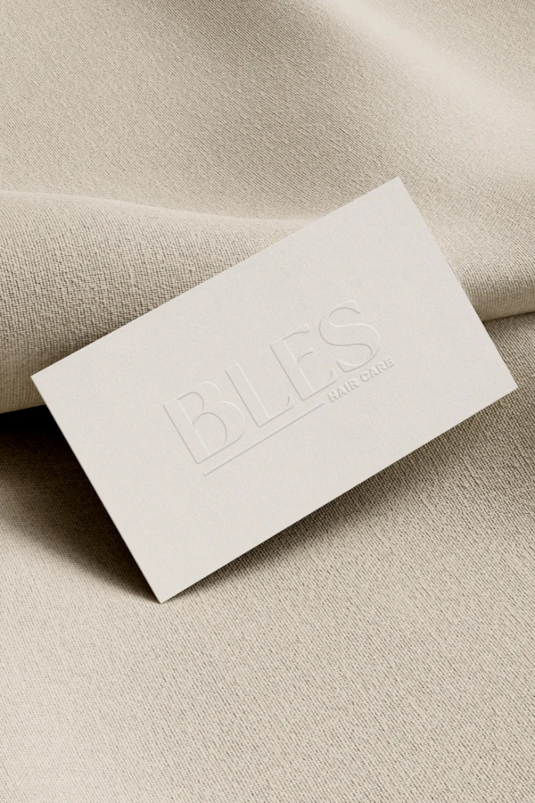 Businesskaartje van Bles Haircare